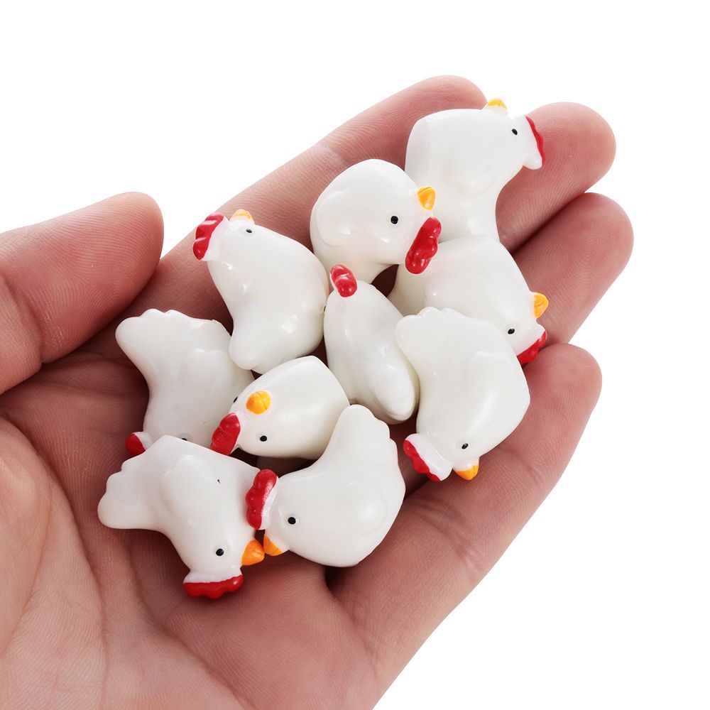 10Pcs Easter Ornament Micro Landscape Garden Supplies Gardening Decorations Resin Rabbit Cute Bunny Mini Chick Eggs