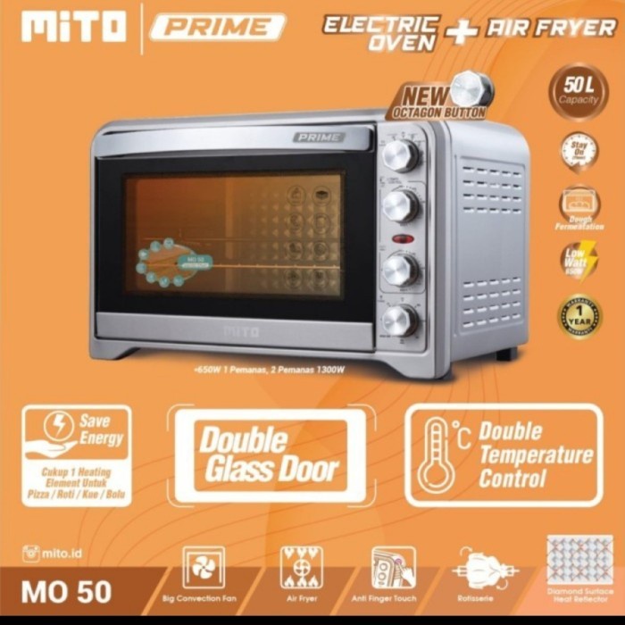 MITO 2in1 MO50 Prime Oven Listrik + Airfryer 50 Liter MO-50