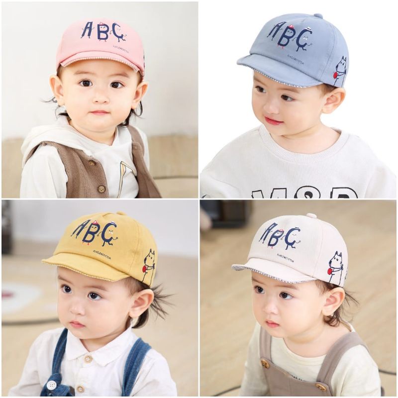 Topi baseball bayi ABC racoon baby cap import