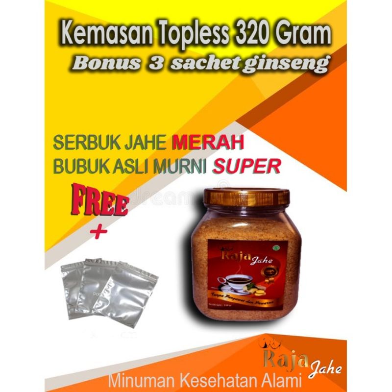

Serbuk jahe merah bubuk murni free gingseng rempah rempah super