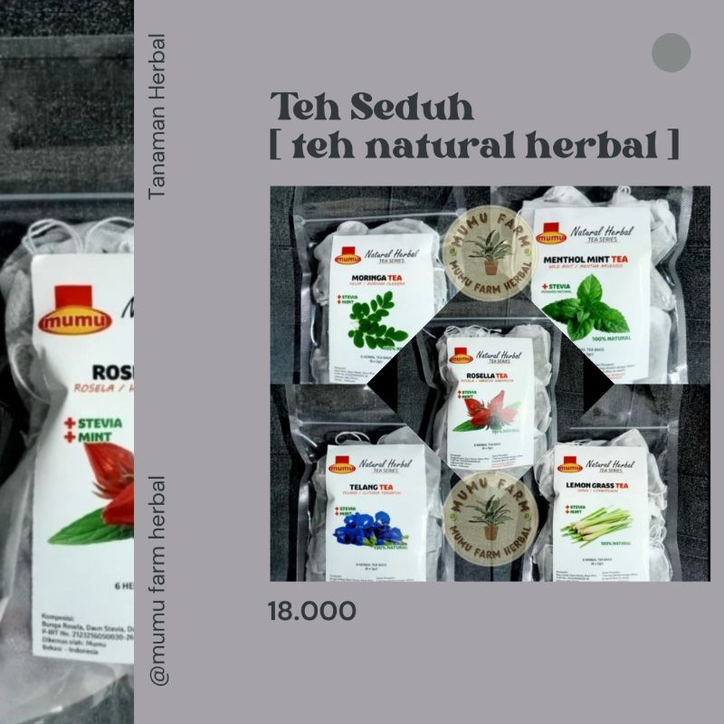 

TEH SEDUH/TEH SERIES Natural Herbal isi 6bks