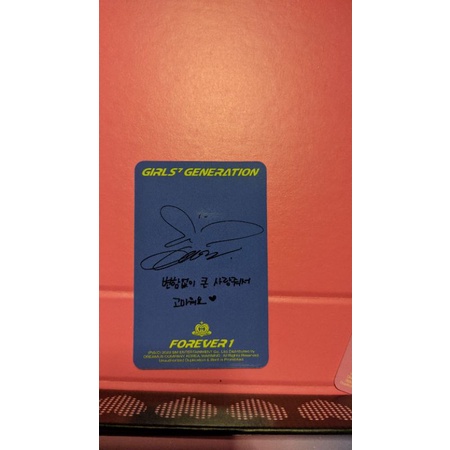 PHOTOCARD SNSD FOREVER1 PC SEOHYUN PC TAEYEON