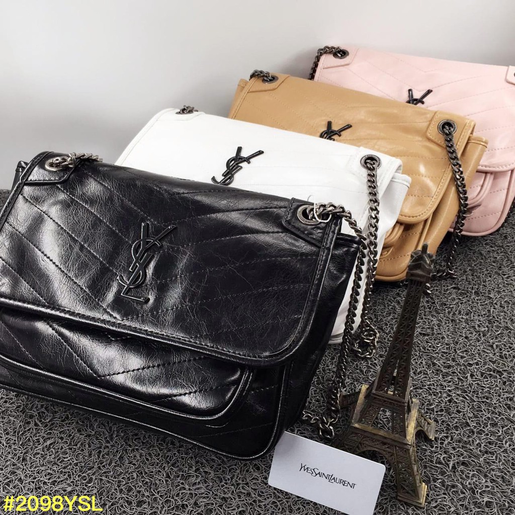 YSL Niki Crinkled Leather 2098YSL - tas ysl - tas murah - obralsay