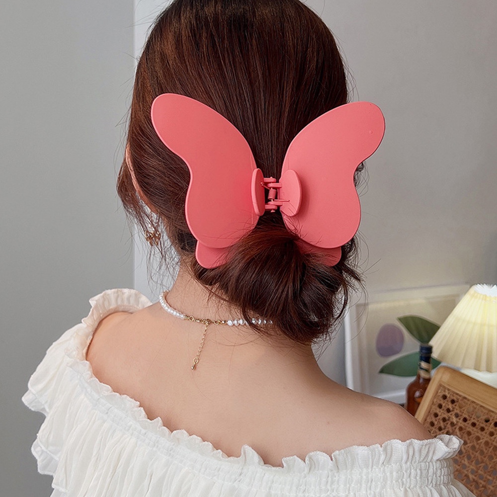 【COD Tangding】5 Warna Jepit Rambut Butterfly Grab Clip Ukuran Besar