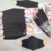 masker evo hijab  kf 94 hitam tali warna warni