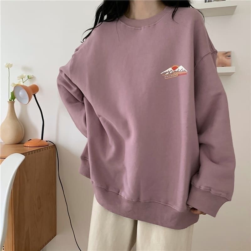 Sweater Wanita Terbaru Big Size-LAZY SWEATER WANITA OVERSIZE