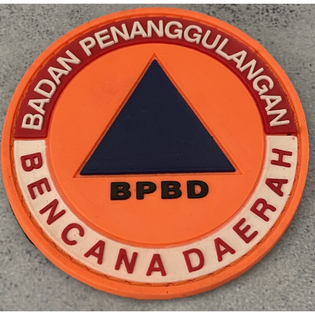 Patch BPBD Bulat - Patch Velcro BPBD - Prepetan BPBD -  Velcro Karet