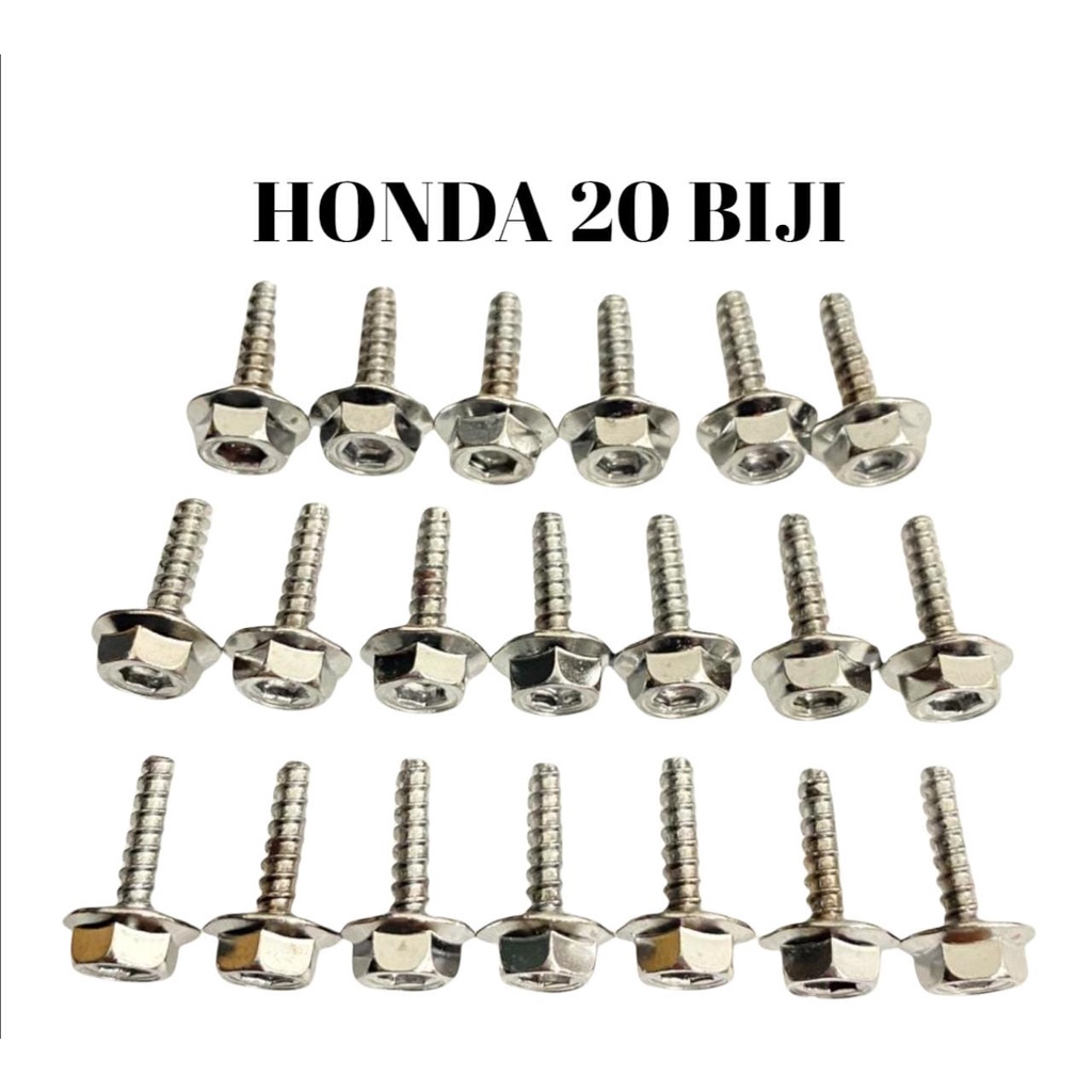 BAUT BODY HONDA CHROME 2KUNCI HENG ISI 20PCS