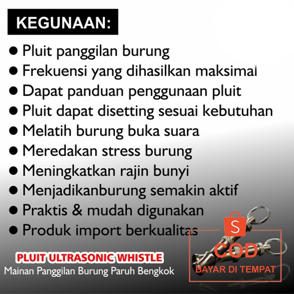 ✅COD Peluit Ultrasonik Ultrasonic Dog Whistle Latih Memanggil Burung ff Free Flight Fly Hewan Peliharaan