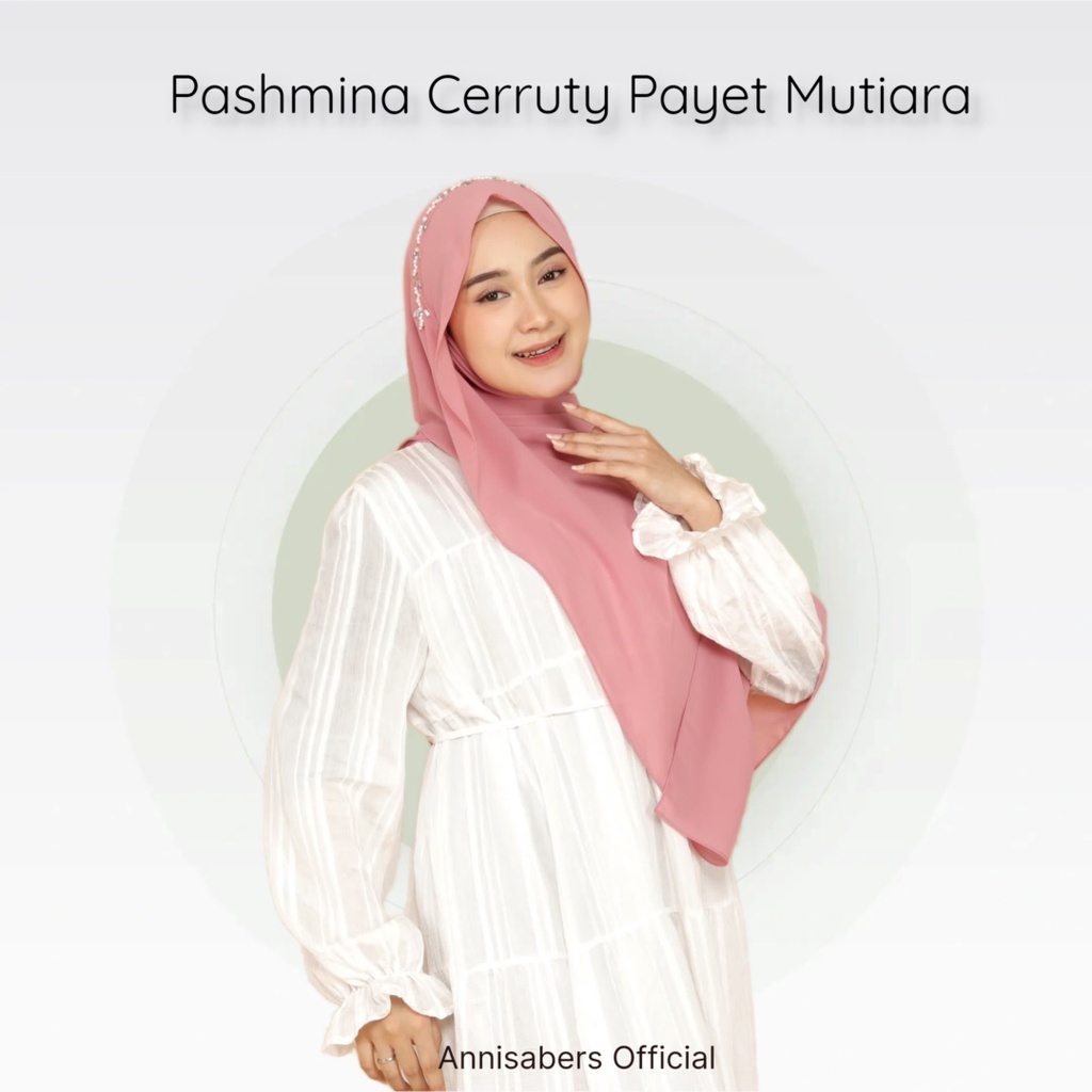 Pasmina payet / Pashmina payet / Pashmina payet mutiara bahan cerruty / Pashmina payet bando / Hijab