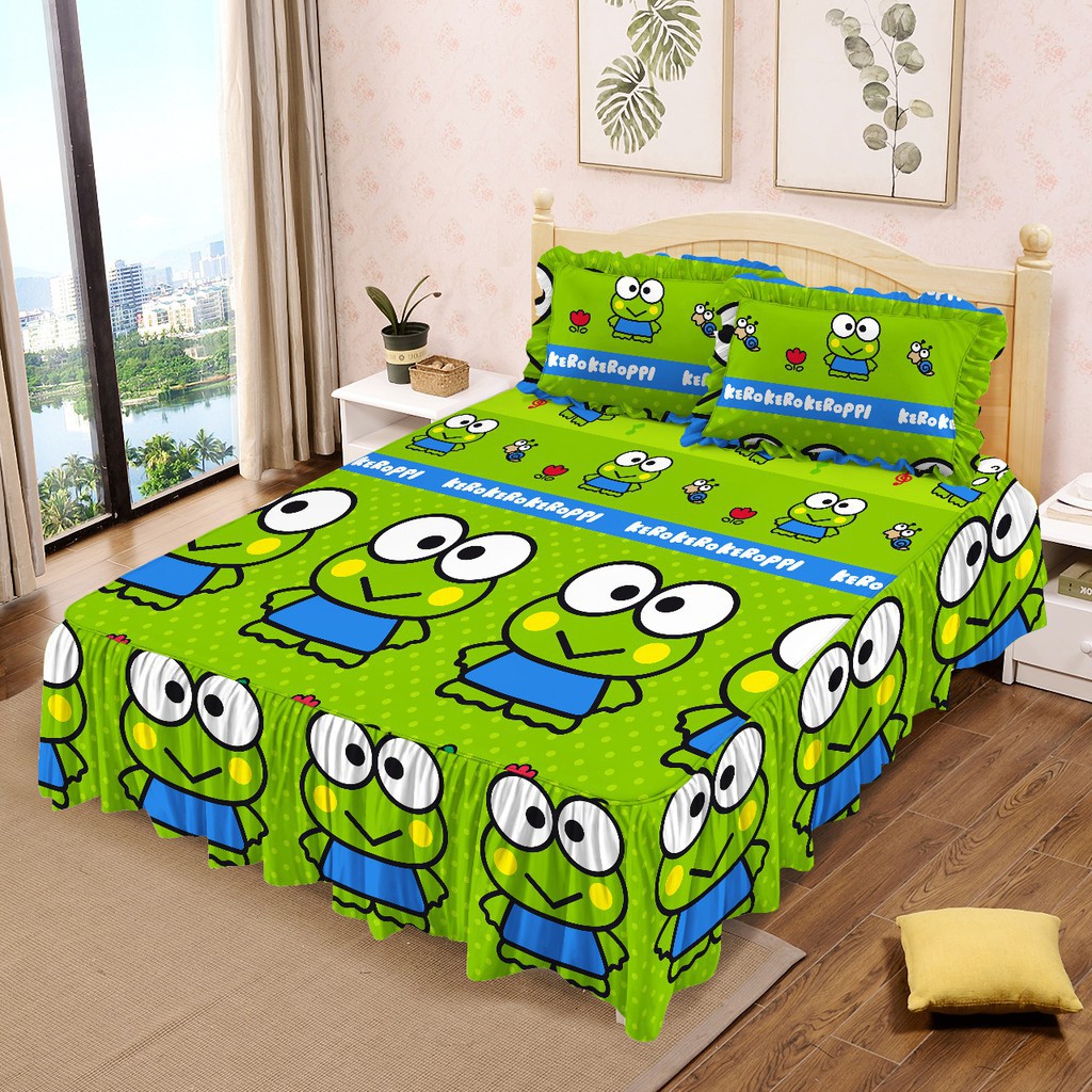 WW Sprei Lady Rose RUMBAI KEROKEROPPI 180x200 King Size 180 keroppi keropi kero