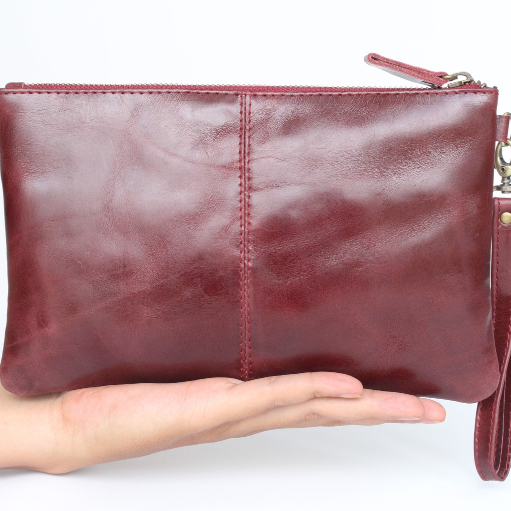 TAS CLUTCH KULIT ASLI WANITA MALIKA / FREE GRAVIR NAMA
