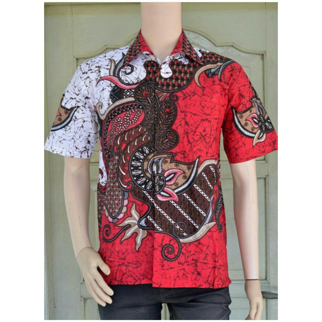 Jual kemeja naga merah Diskon