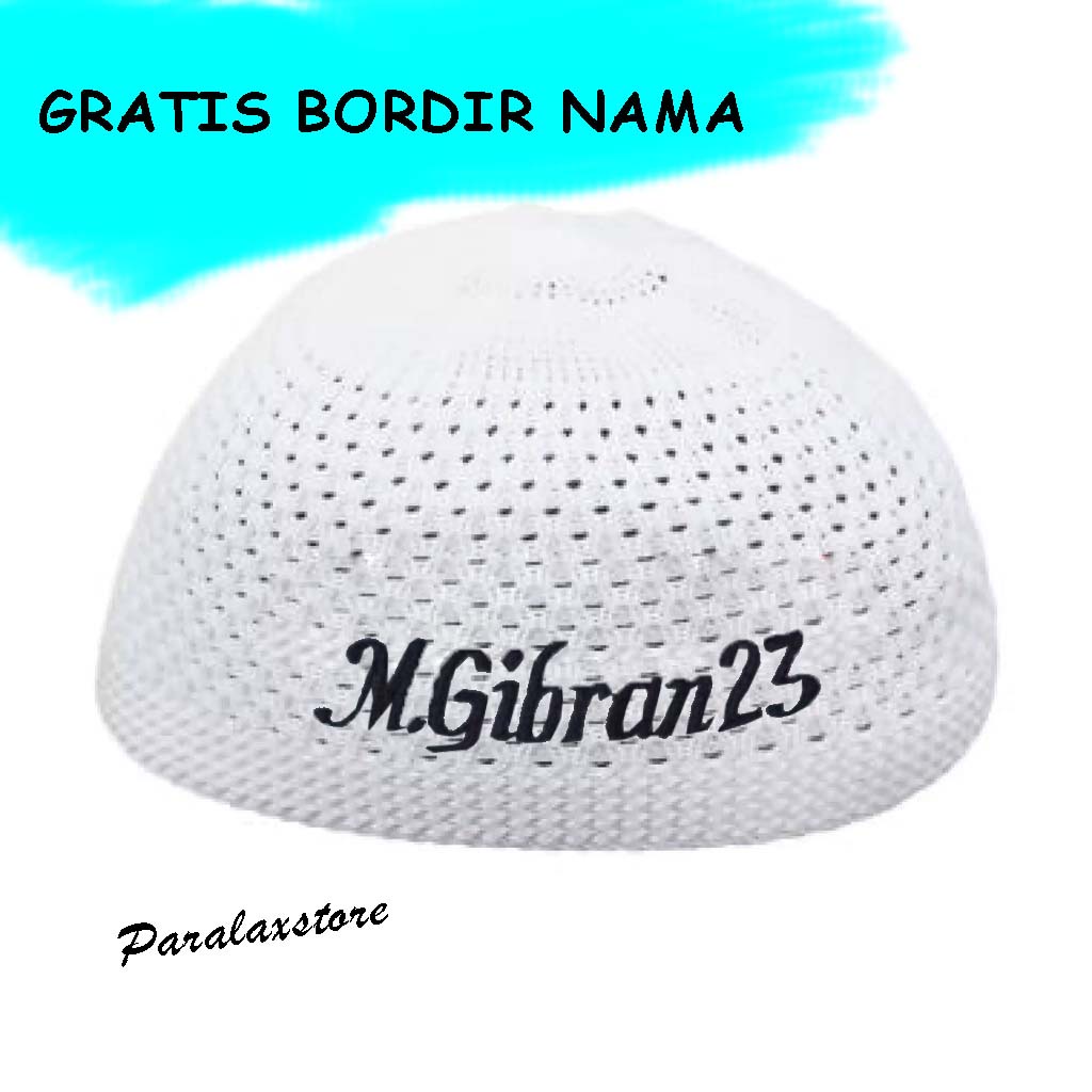 Peci Haji Ukuran Bayi dan anak TK CUSTOM bordir nama suka suka TERMURAH