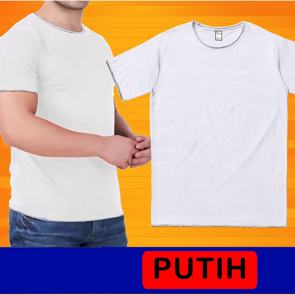 Unfinished t shirt I Kaos Polos Unisex Premium Basic T shirt Putih