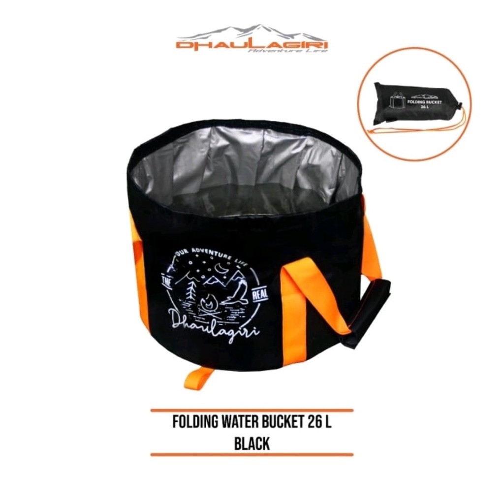 BISA COD DH FOLDING WATER BUCKET 26 L - EMBER DHAULAGIRI PORTABLE - EMBER PORTABLE - POCKET BUCKET DHAULAGIRI ORY GINAL