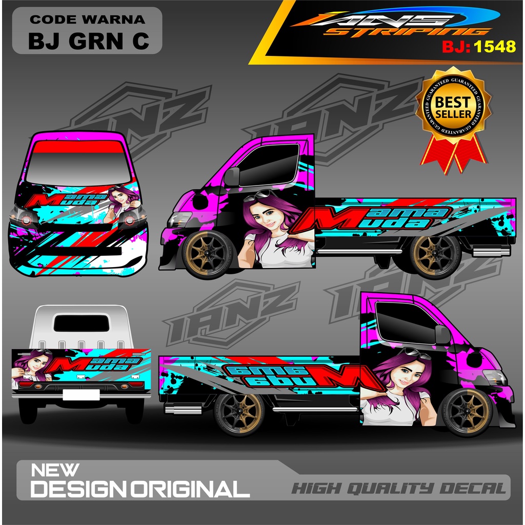 DECAL STIKER GRANMAX FREE REQUEST / VARIASI STIKER FULL BODY / STIKER PICK UP / STICKER GRANMAX