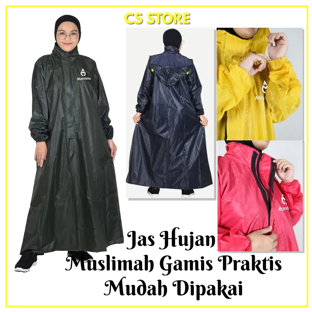 Jual Jas Hujan Muslimah Gamis Perempuan Syar I Mantel Baju Cewek Jas