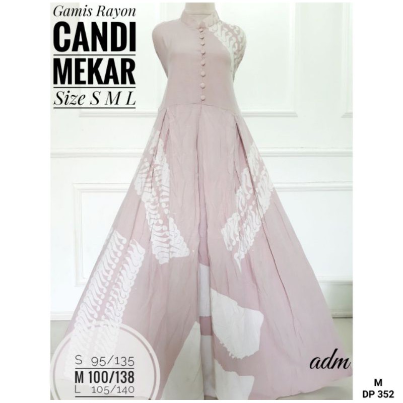 Gamis Rayon Candi Mekar//Size S