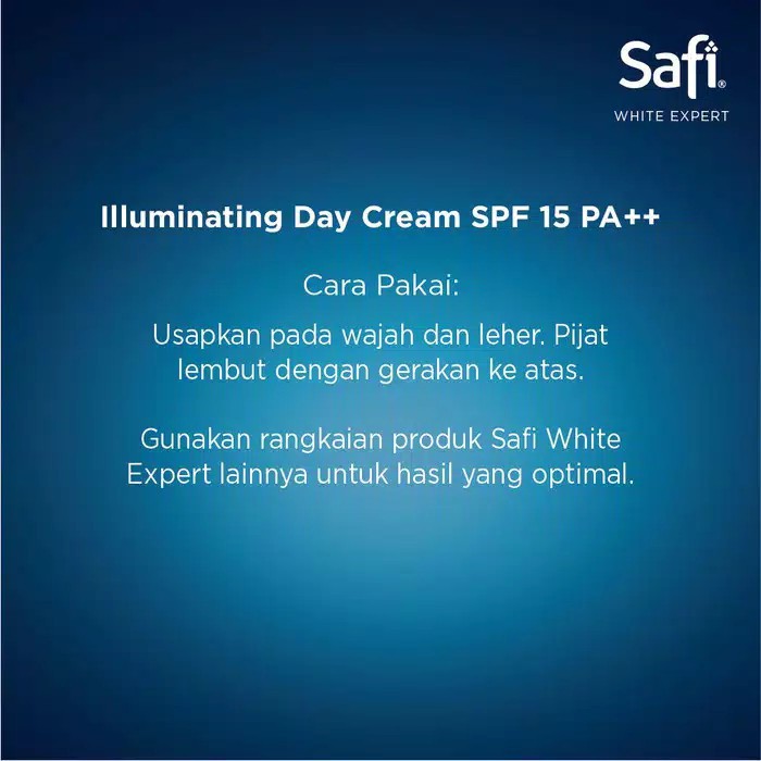 Safi White Expert Illuminating Day Cream SPF15PA++ (100% Original)