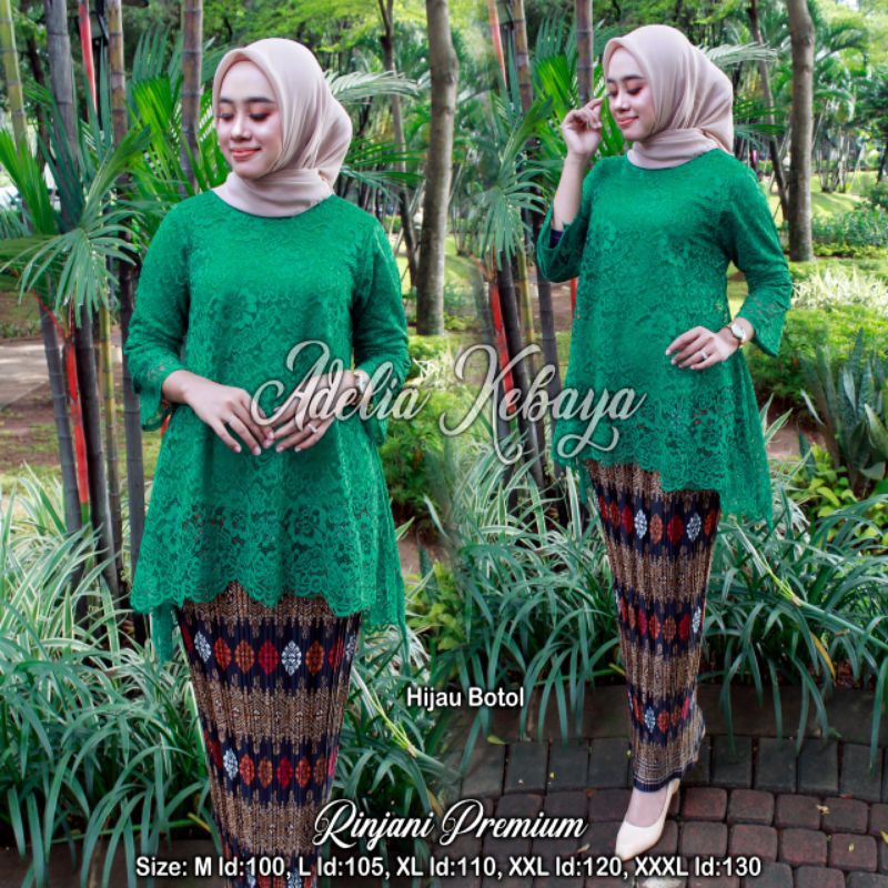 IndahKebaya | SET KEBAYA JUMBO LD 100 - LD 130 / RINJANI BIANCA WAKA WAKA / KEBAYA KONDANGAN