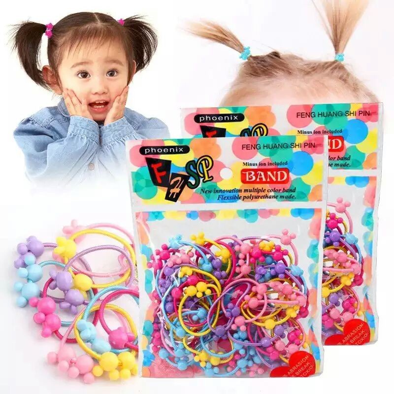 Ikat Rambut Anak (50 PCS) / Karet Rambut / Kunciran Anak/ kuncir rambut hias