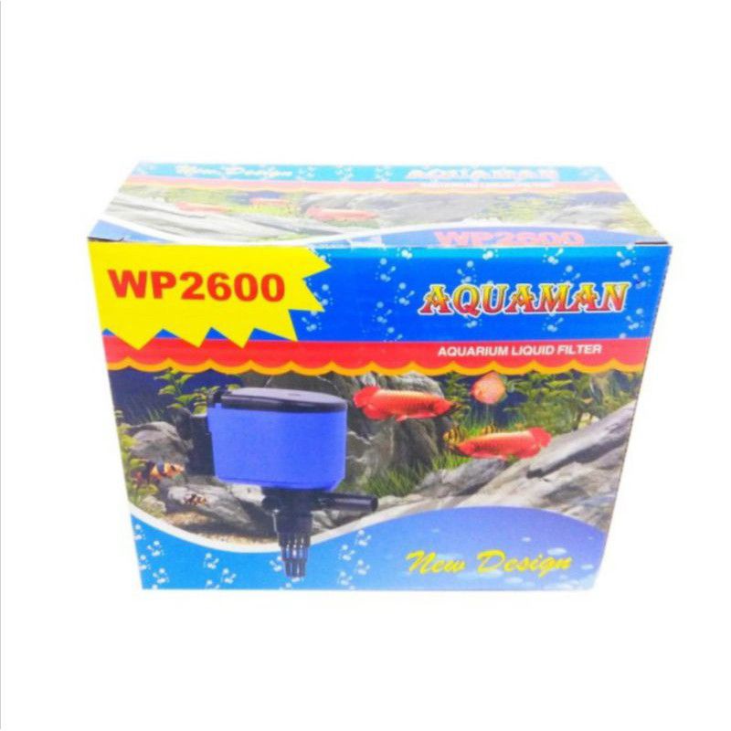 Pompa Air Celup Power Head Aquarium Aquascape Akuarium AQUAMAN WP 2600 20 Watt 1.8 Meter 2100 Liter