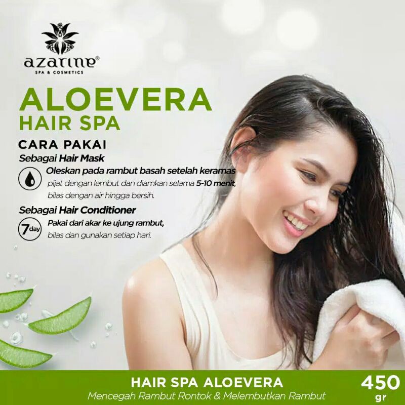 ❤️GROSIR❤️ AZARINE HAIR SPA ALOE VERA✔200 GRAM ✔ 450 GRAM