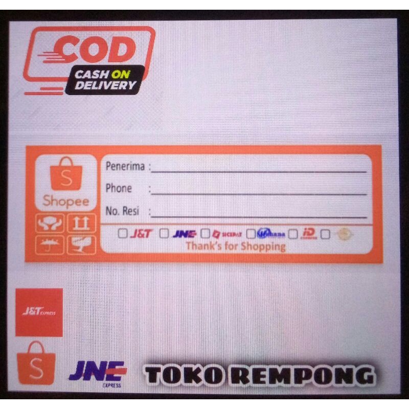 

STIKER RESI PENGIRIMAN OLSHOP murah