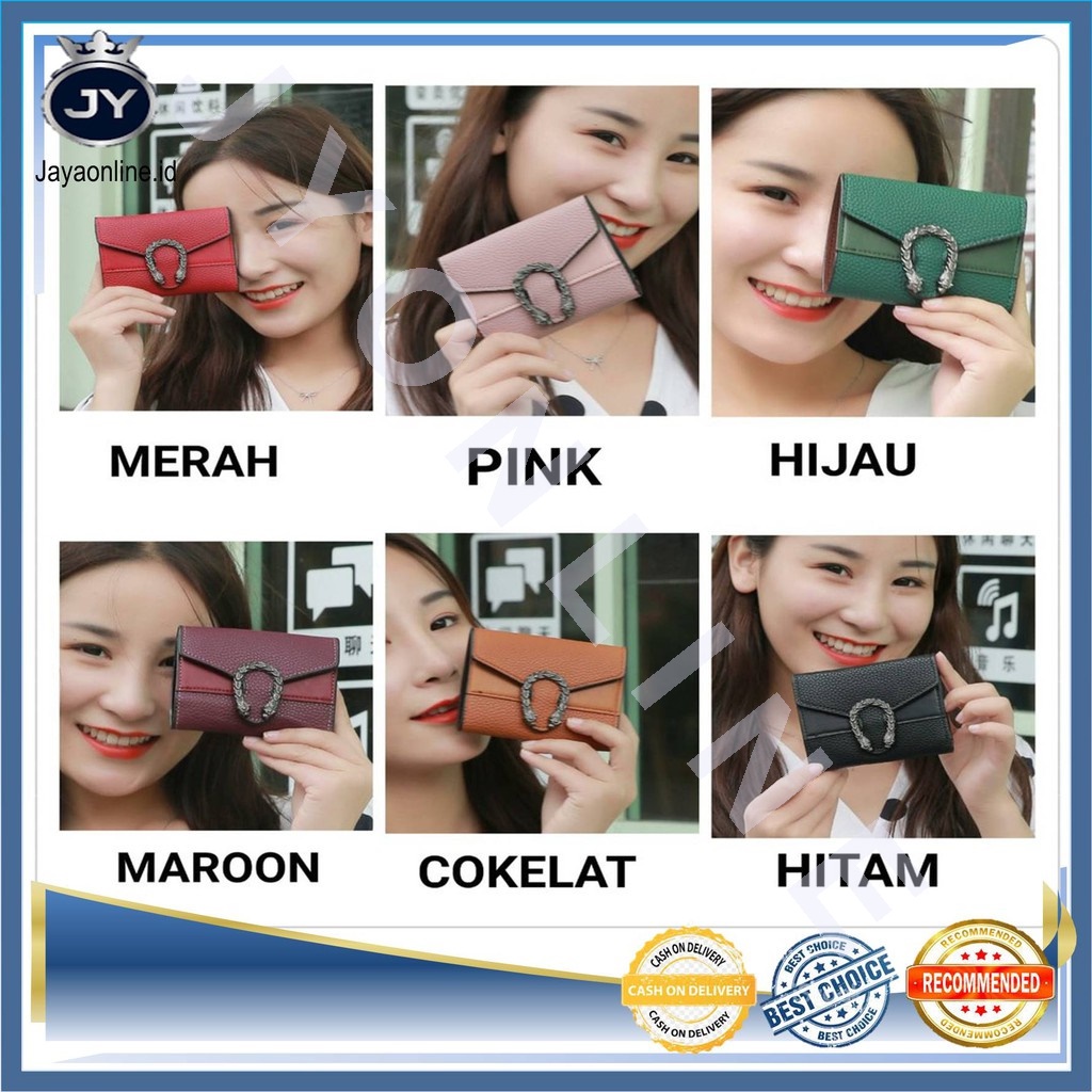 JY DP02 DOMPET FASHION IMPORT WANITA MODEL DOMPET LIPAT DOMPET MURAH BATAM