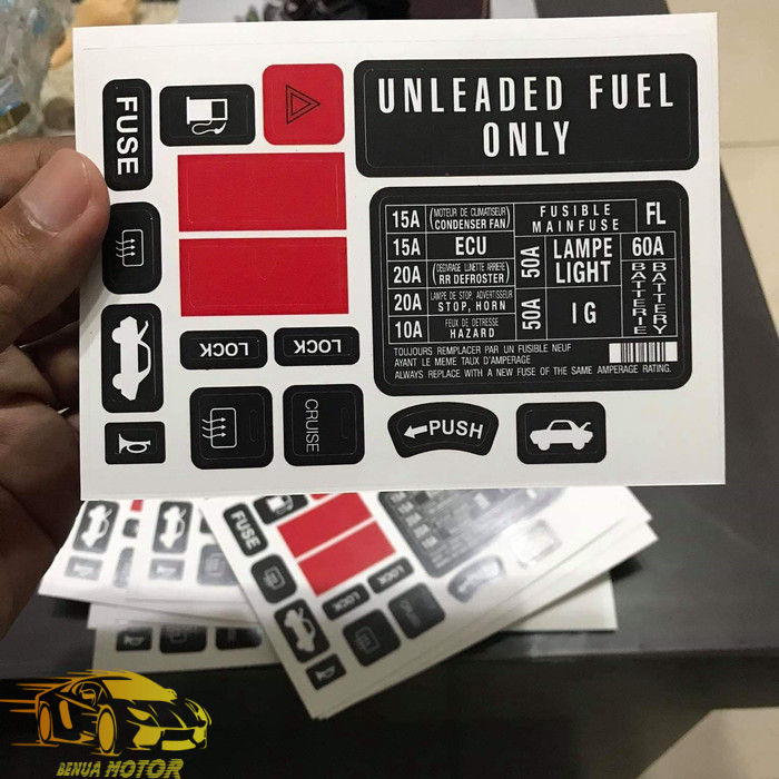 sticker stiker tombol panel Civic nouva nova grandcivic lx TERMURAH