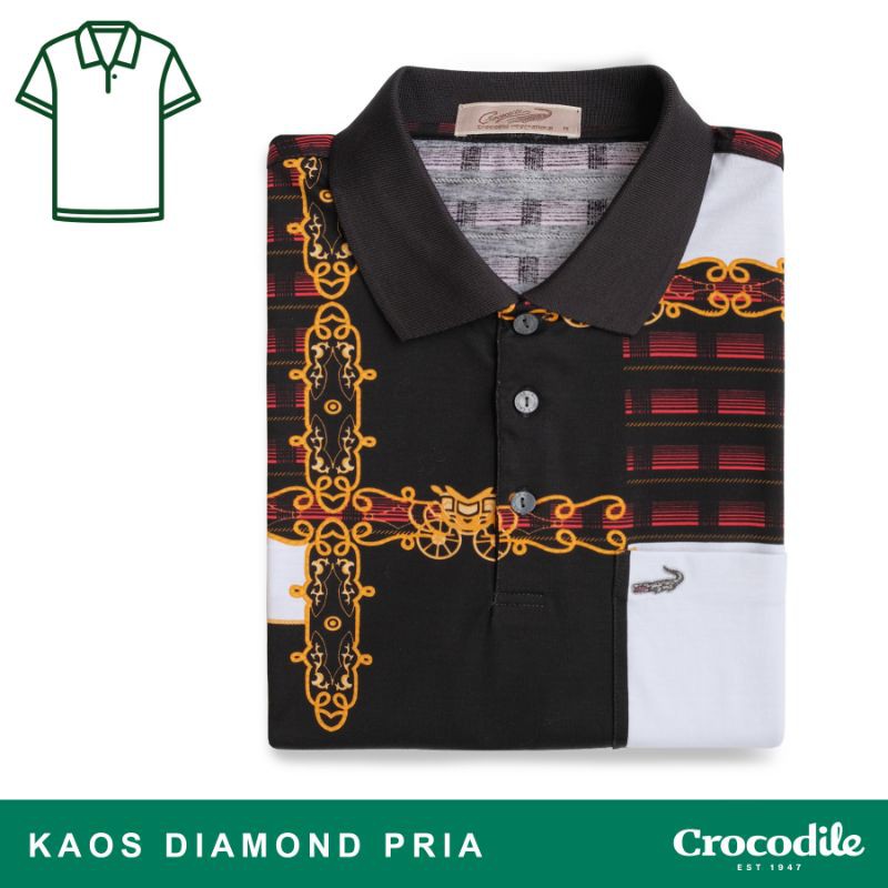 Kaos keraCrCrocoCrocodileD 1665 Red - Baju Kaos Kerah Pria Men Polo Original Relax fit - Bahan Katun