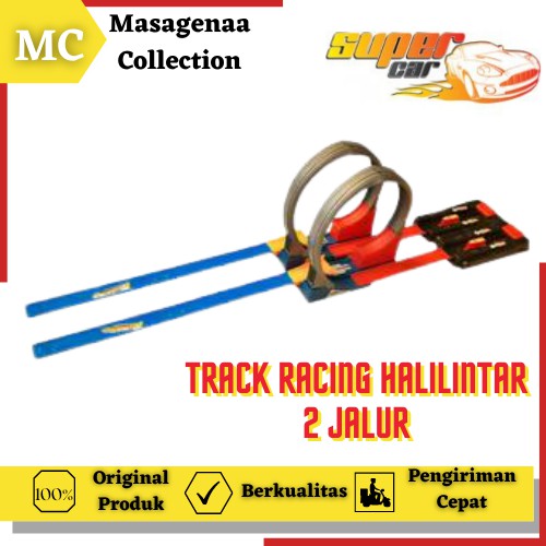 Lintasan Jalanan Arena Track Trek Cars Mobil Mobilan Mainan Balap  Halilintar 2 Jalur Loop Murah Ori