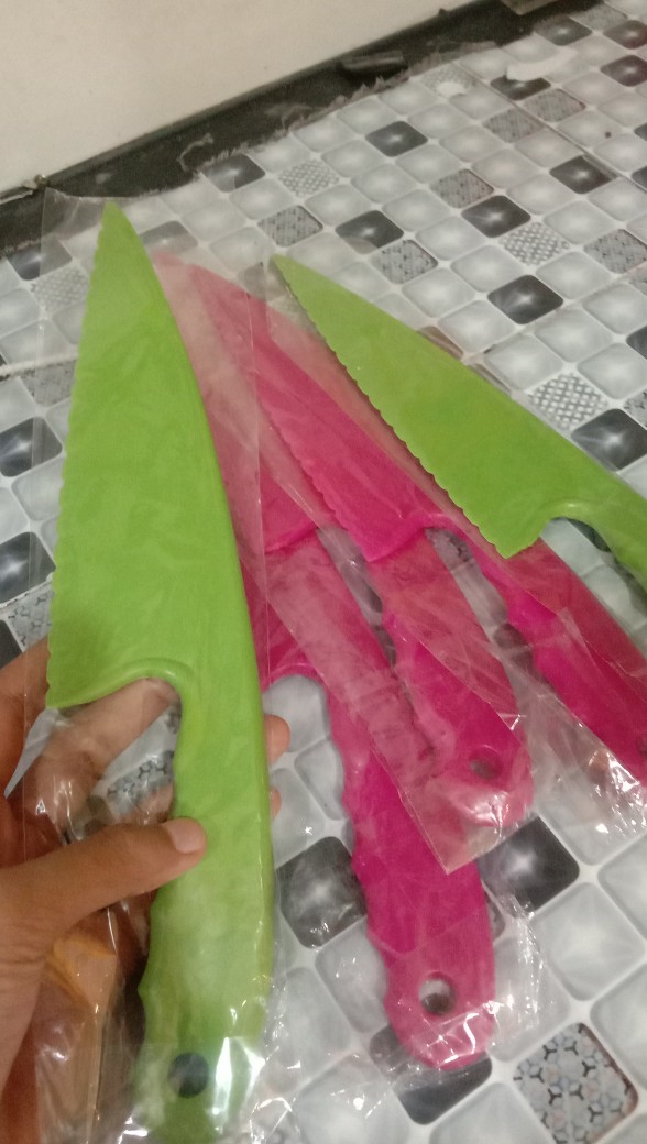 Pisau Plastik, Pisau Pemotong Kue, Pisau Kue, Pemotong Kue