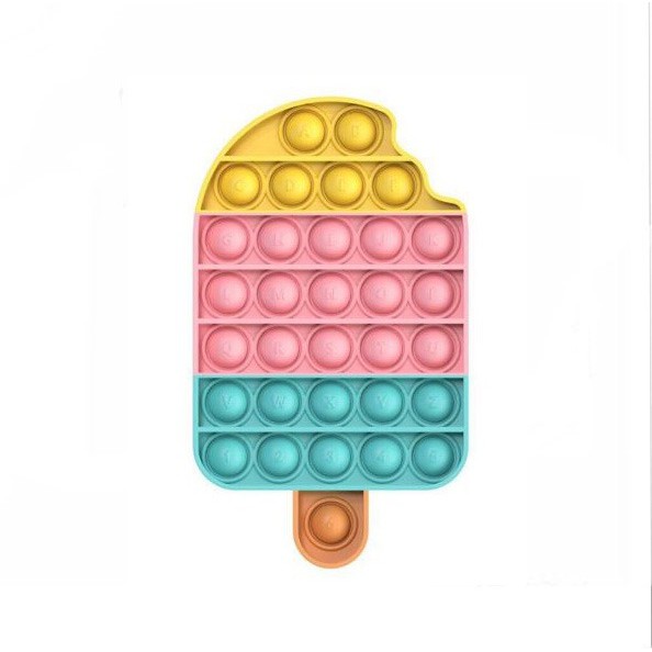 MAINAN ANAK POP IT MURAH POPIT SQUARE RAINBOW MULTICOLOR FIDGET PUSH BUBBLE PENGHILANG STRESS COD-ES KRIM