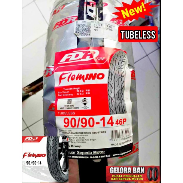 ban montor metic tubelessfdr flemino 90/90-14 ban honda beat vario mio spacy xeon fino ban metic ban