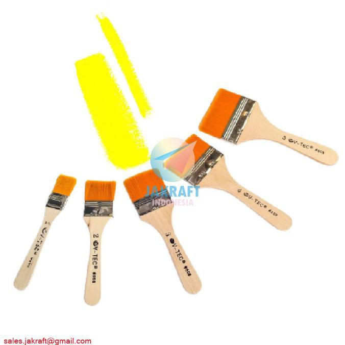 KUAS LUKIS WIDE FLAT BRUSH V-TEC TYPE 808 VTEC BESAR LEBAR (NO.1~5) - NO.5