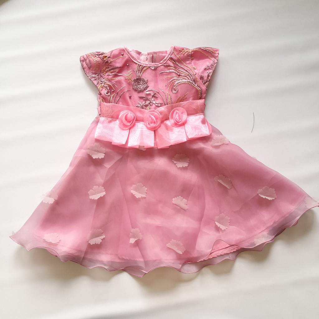 Baju Bayi Perempuan Gaun Balita Dress 0- 18 bulan Princess Ulang Tahun Pesta Organza Promo KA104