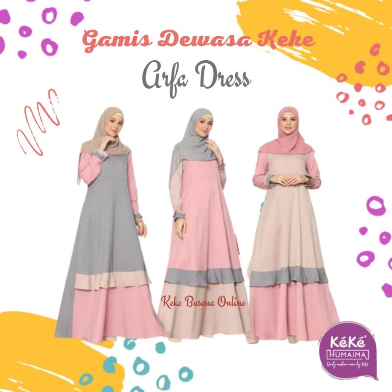 Gamis Dewasa Keke Humaima ~ Arfa Dress GDH 2102 ~