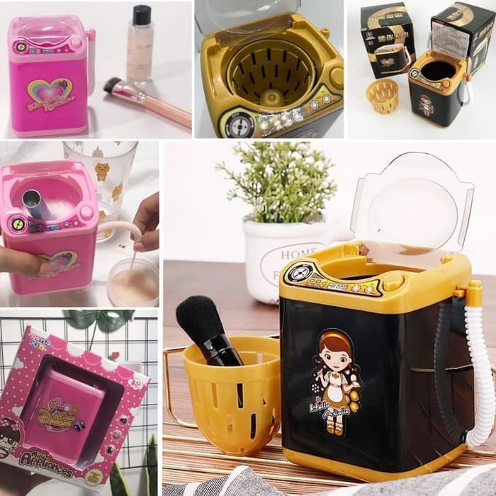 Mesin Cuci Mini Kpop Doll Washing Machine Brush Makeup