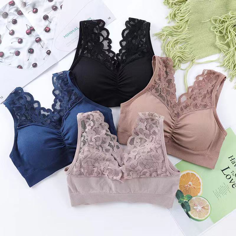 Miss H ~ 167 Bra Wanita BH Pakaian Dalam Bra Tanpa Kawat dengan Cup Free Size Import