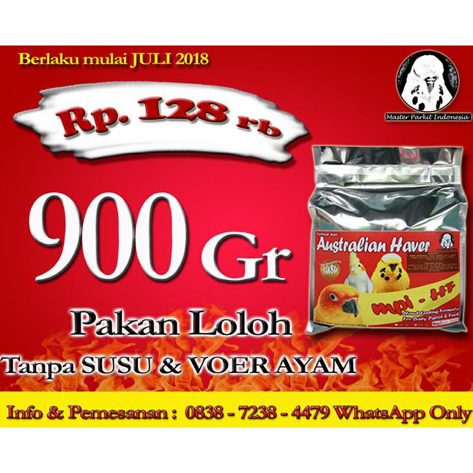 

Pakan Lolohan Burung MPI HF (Australian Haver) TERBATAS