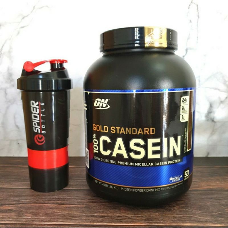 Optimum Nutrition ON Gold Standard Casein 4 Lbs BPOM Micellar Casein Time Release Protein 4Lbs