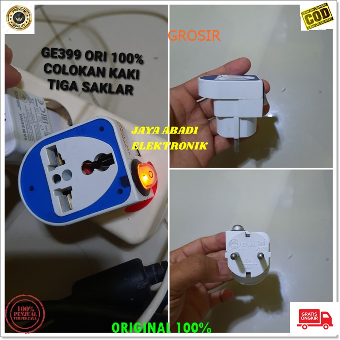 G399 ORI 100% SAKLAR ELEKTRONIK COLOKAN LISTRIK LAMPU LED STEKER SETRUM PITING STOP KONTAK TERMINAL