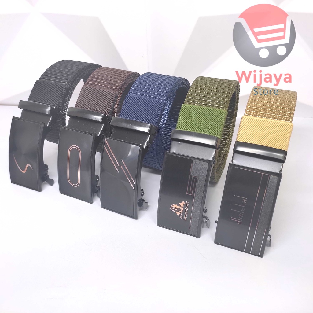 Ikat Pinggang Pria Tactical Nylon Canvas Sabuk Pendeng Laki-Laki dengan Kepala Gesper Logam - Gaya Taktis [A002]