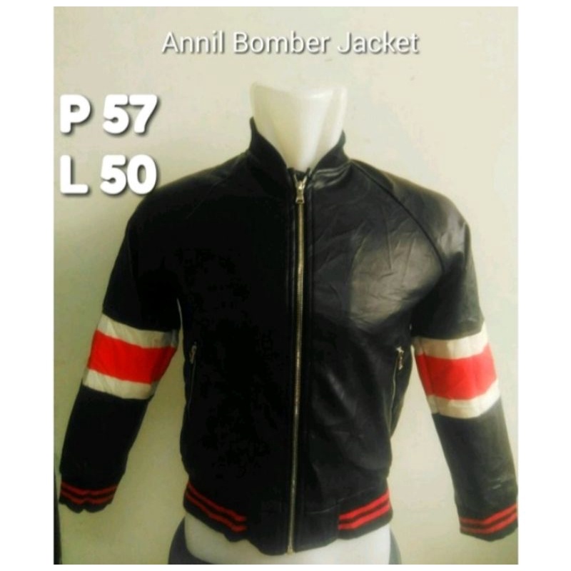 Jaket kulit second Annil original