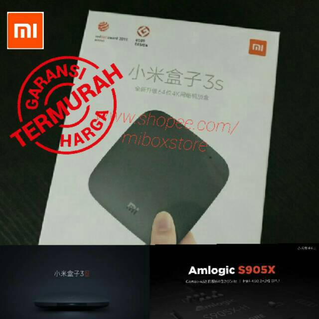 Xiaomi Mi Box 3S MDZ-19-AA 2GB RAM 8GB ROM Android TV 4K