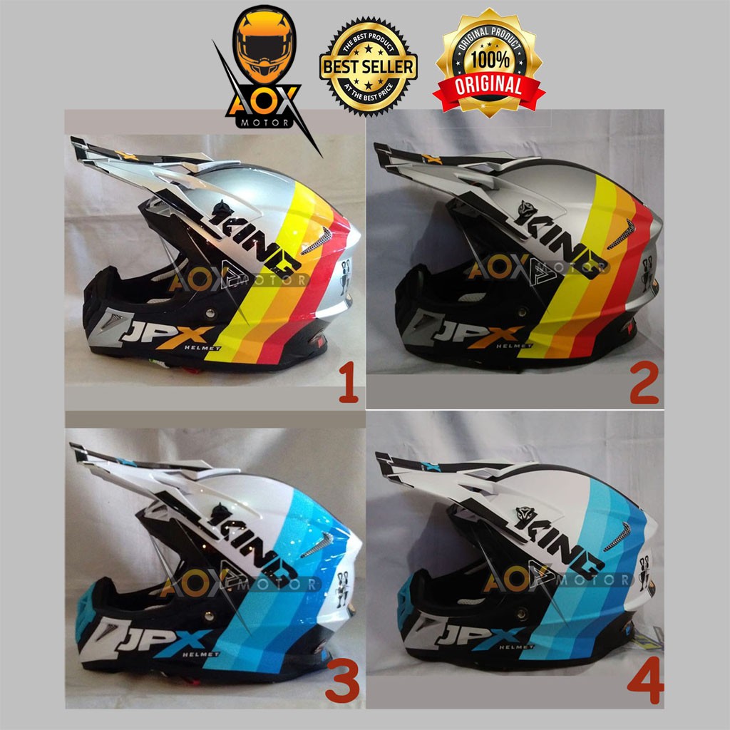 Helm JPX Cross X37 King (Ongkir 2kg)