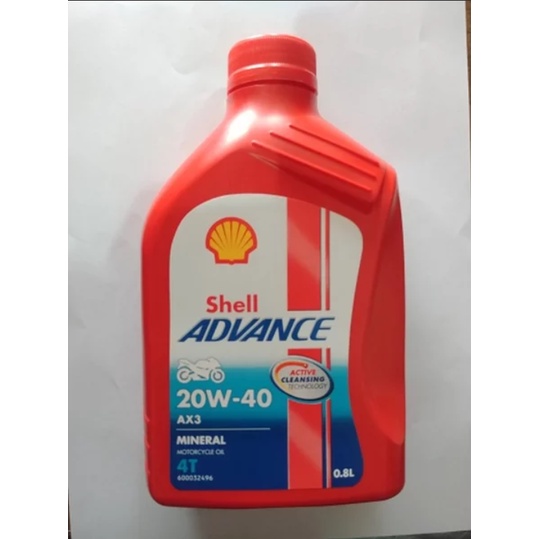 OLI MESIN MOTOR SHELL ADVANCE AX3 4T 800ML ORIGINAL NO PALSU