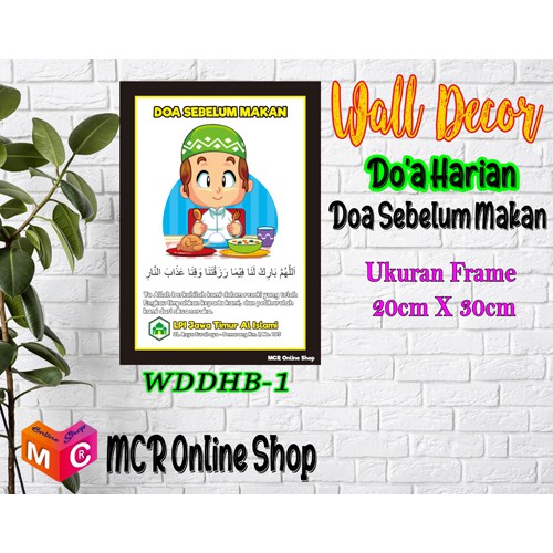 Walldecor Hiasan Dinding Doa Harian Doa Sebelum Makan